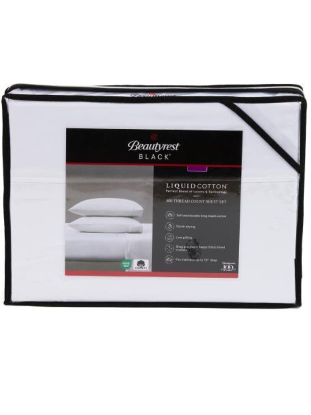 Beautyrest Liquid Cotton White Sheet Set